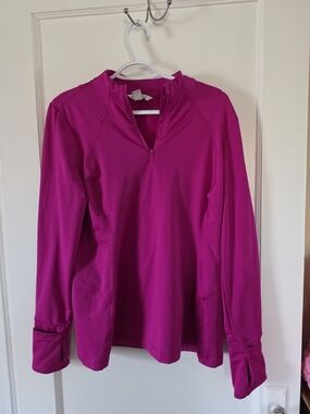 Athleta Bright Magenta Quarter-Zip Pullover